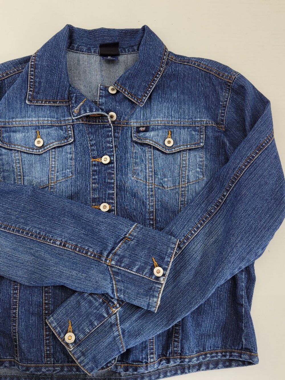 Cruel Girl Denim Jacket Women's M Blue Jean Collar Pockets Long Sleeve Western